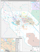 Boise City Metro Area Wall Map Premium Style